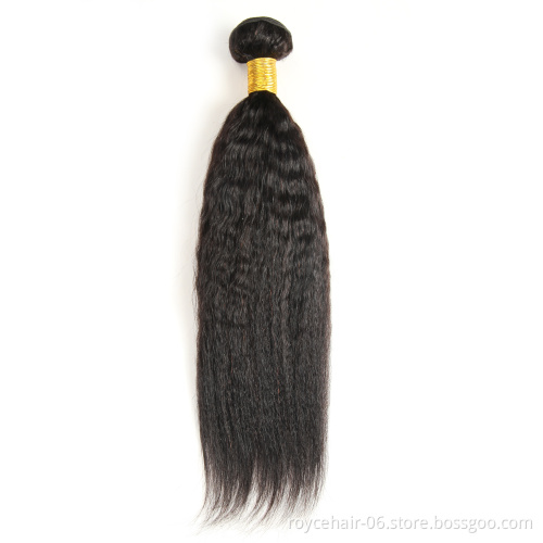 Wholesale Factory Supplier Unprocessed Virgin Indian Kinky Straight Hair Yaki Weave Bundles